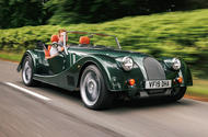 Morgan Plus Six driving - front