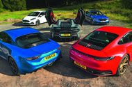 Porsche 911, Alpine A110, McLaren 600LT, Ford Fiesta ST, BMW 320D