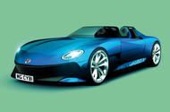 99 mg cyberster blue render by Autocar