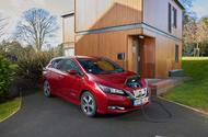 Nissan Leaf Charging Front Three Quarter