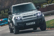 land rover defender 130 2022 01 front cornering