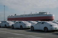 Polestar 2 arrival at Zeebrugge port 2020