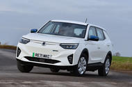 Ssangyong Korando e motion 2022 front quarter tracking