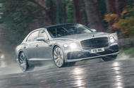 Bentley Flying Spur front quarter tracking rain