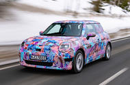 20 Mini Cooper SE prototype review 2023 lead driving road