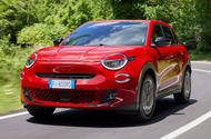 Fiat 600e front three quarter red