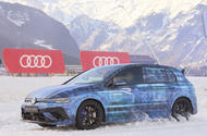 2024 Volkswagen Golf R prototype on ice in Austria 6 large