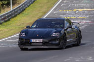 Porsche Taycan prototype Nurburgring front quarter