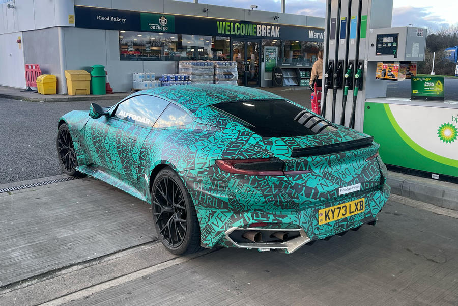 Aston Martin DBS successor camouflaged – rear