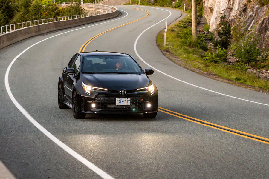 Toyota GR Corolla driving – front