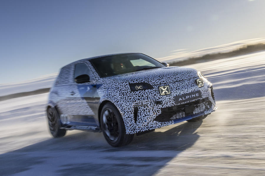 Alpine A290 sliding on ice