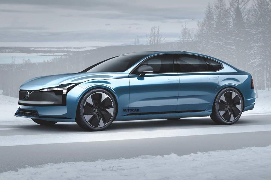 Volvo ES90 render Autocar – side