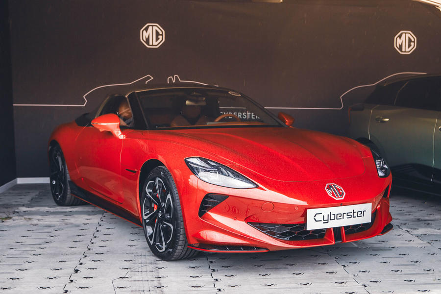 MG Cyberster at Goodwood Festival of Speed 2023 front quarter static