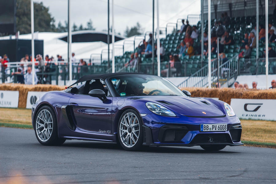 Porsche 718 Boxster Spyder GT4 RS on Goodwood hillclimb 2023