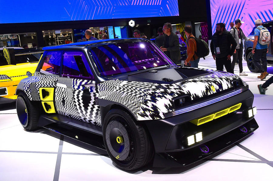 Renault Turbo R5 3E front quarter static Paris Motor Show 2022