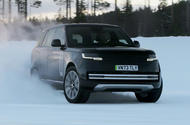 Range Rover Electric prototype winter testing drift