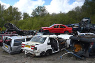 lots of scrapped volvos