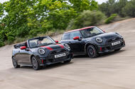 Petrol Mini John Cooper Works duo front quarter tracking