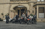 gay motorcycle club outside hotel