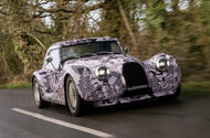 Morgan Plus Six successor camo front quarter tracking